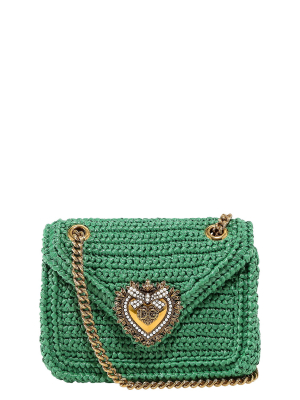 Dolce & Gabbana Devotion Woven Shoulder Bag