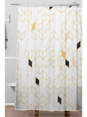 Florent Bodart Keziah Scandinavian Pattern Shower Curtain - Deny Designs