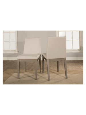 Set Of 2 Clarion Upholstered Dining Chair Distressed Gray - Hillsdale Furniture