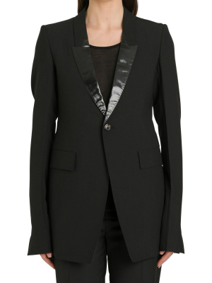 Rick Owens Contrast Collar Blazer