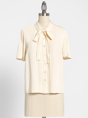 Modcloth X Princess Highway Tie-neck Blouse