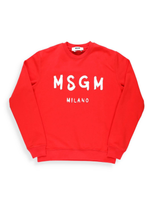 Msgm Logo Printed Sweatshirt