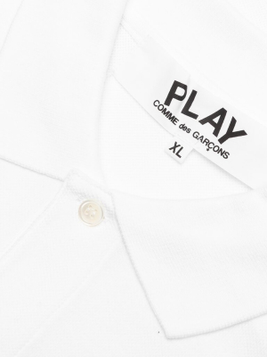 Comme Des Garcons Play Polo Shirt - White