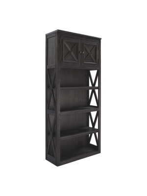 75.13" Tyler Creek Large Bookshelf Taupe/black - Signature Design By Ashley