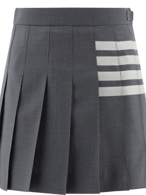 Thom Browne 4-bar Pleated Mini Skirt