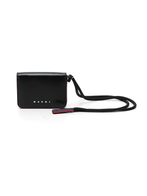 Marni Neck Strap Zip Around Wallet