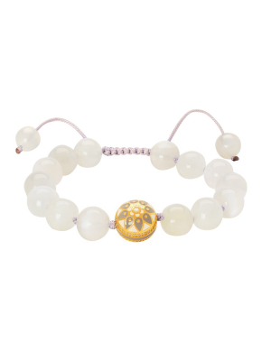 Moonstone Bead Bracelet - Lilac