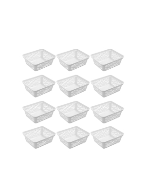 Ezy 32134 Medium Brick Or Plastic Storage Household Organization Basket(12 Pack)