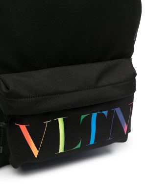 Valentino Vltn Printed Backpack