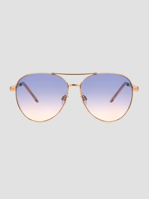 Women's Aviator Sunglasses - A New Day™ Gold