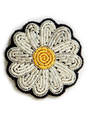 Hand Embroidered Mini Daisy Pin