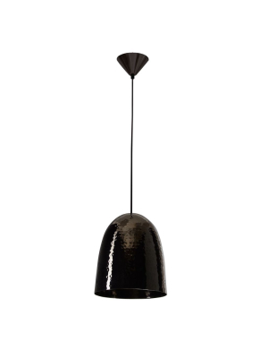 Stanley 2 Black  Pendant - Hammered Finish