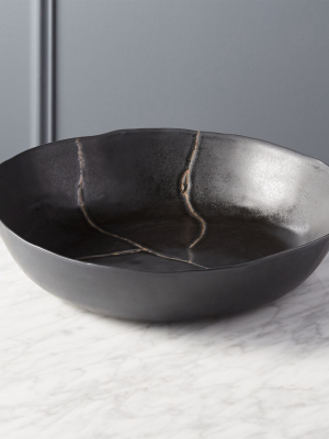 Mend Metallic Black Serving Bowl