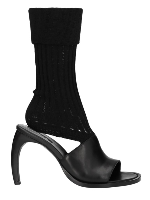 Ann Demeulemeester Curved Heel Open Boots