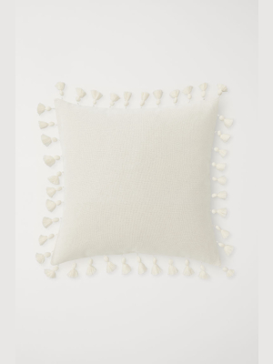 Cushion Cover With Tassels