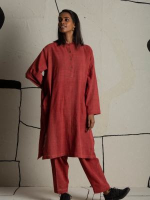 Warm Red Organic Cotton Co-ord Set