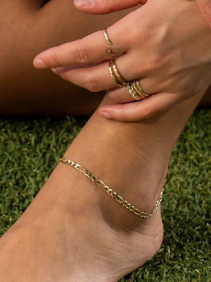 Large Gold Figaro Chain Anklet