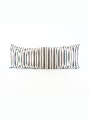 Neutral Pebble Striped Extra Long Lumbar Pillow - 14x36
