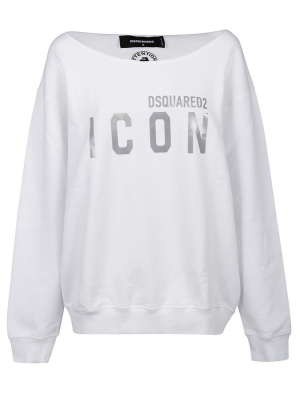 Dsquared2 Reflective Icon Logo Printed Sweatshirt