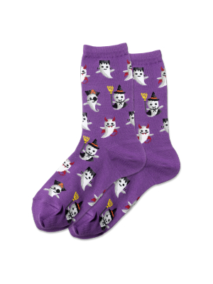 Women's Costume Ghosts Crew Socks