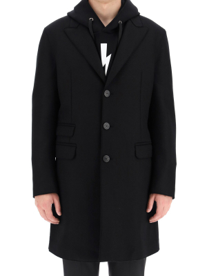 Neil Barrett Single Breasted Tailored Coat