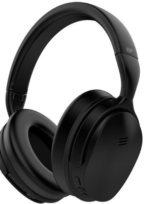Monoprice Bt-300anc Wireless Over Ear Headphones - Black With (anc) Active Noise Cancelling, Bluetooth, Extended Playtime