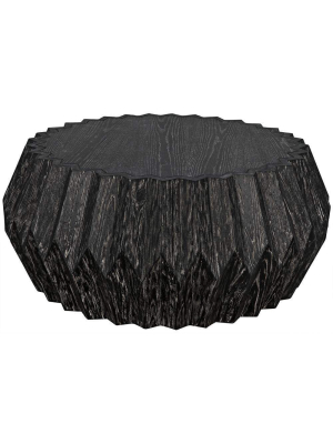 Noir Tamela Cinder Black Coffee Table