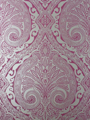 Sample Khitan Wallpaper In Pink And Silver From The Cathay Collection By Nina Campbell