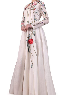 Floral Embroidered Gown