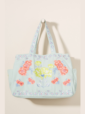 Blossom Embroidered Tote Bag