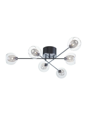 Estelle 6 Clear Glass Ceiling Lighting