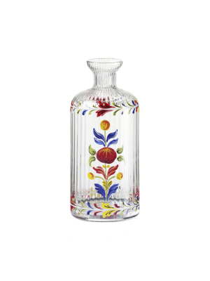 Murano Hand-painted Oil Bottle Multicolor