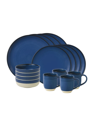 Ed Brushed Glaze 16-piece Dinner Set