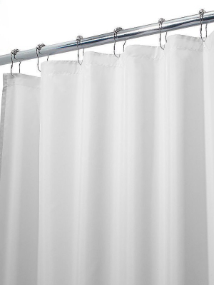 Goodgram Hotel Collection Waterproof White Fabric Shower Curtain Liner - 70'' W X 72'' L -