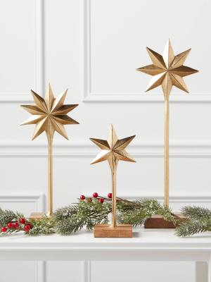 18" X 6" Gold Star Decorative Figurine - Threshold™