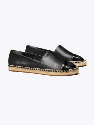 Color-block Mixed-leather Espadrille