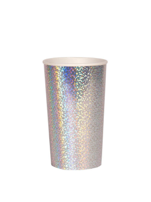 Meri Meri Silver Sparkle Highball Cups