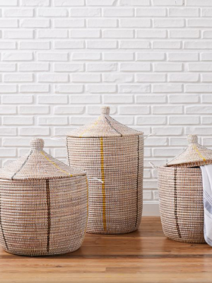 Graphic Lidded Baskets