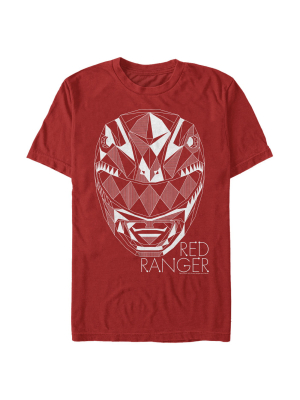 Men's Power Rangers Geometric Ranger Helmet T-shirt