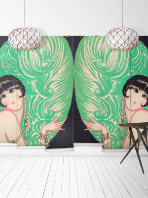 Sample Mirrored Burlesque Wall Mural From The Erstwhile Collection By Milton & King