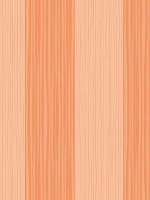 Stripes Wallpaper In Orange From The Day Dreamers Collection By Seabrook Wallcoverings