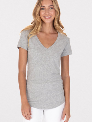 V Neck Pocket Tee