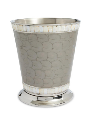 Julia Knight Classic 9.75" Waste Basket In Platinum