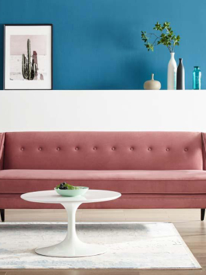 Concord Button Tufted Upholstered Velvet Sofa