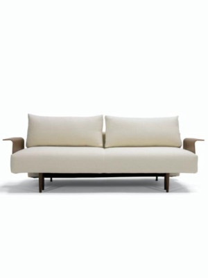 Frode Dark Styletto Sofa Bed Walnut Arms