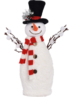 Transpac Foam 15 In. White Christmas Snowman Figurine