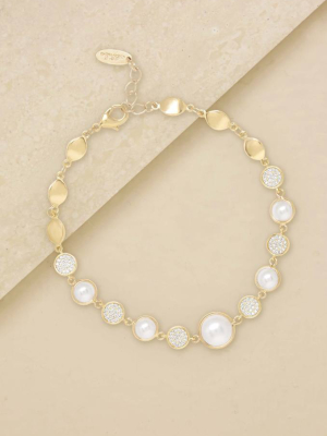 Pearl Globe Trotter 18k Gold Plated Anklet