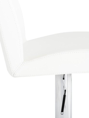 Nuevo Matteo Adjustable Stool - White