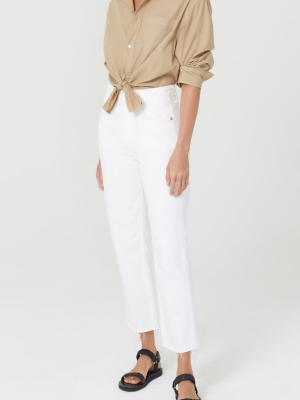 Daphne Crop High Rise Stovepipe In Sail