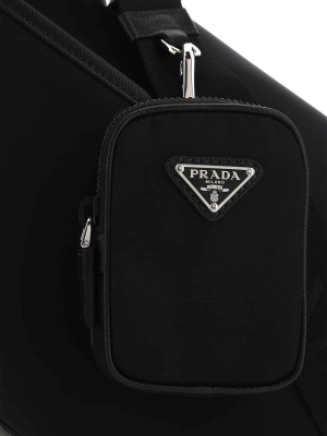 Prada Logo Plaque Shoulder Bag